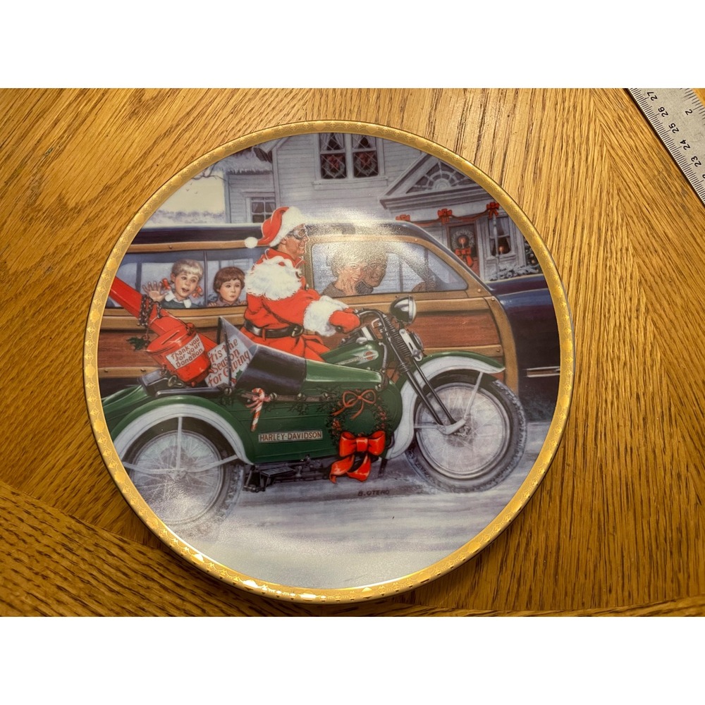 Harley-Davidson 1997 Holiday Memories Plate Roadside Revelation Limited Edition